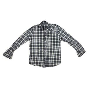 Slate & Stone Mens Cozy Plaid Cotton Button-Up Long Sleeve Shirt Black Size L